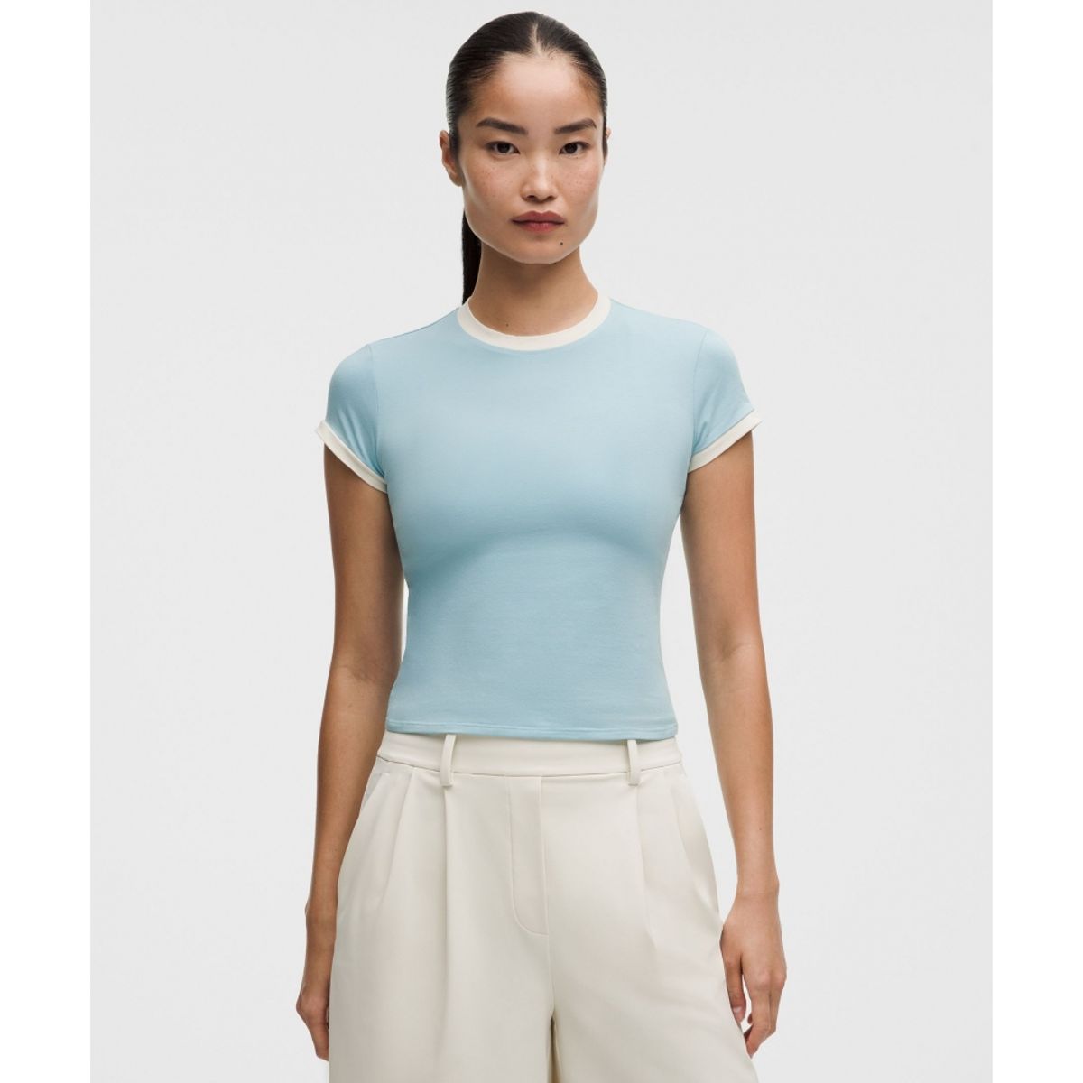 룰루레몬(LULULEMON) 코튼 링거 베이비 티 *코트사이드  SEAF LTIV