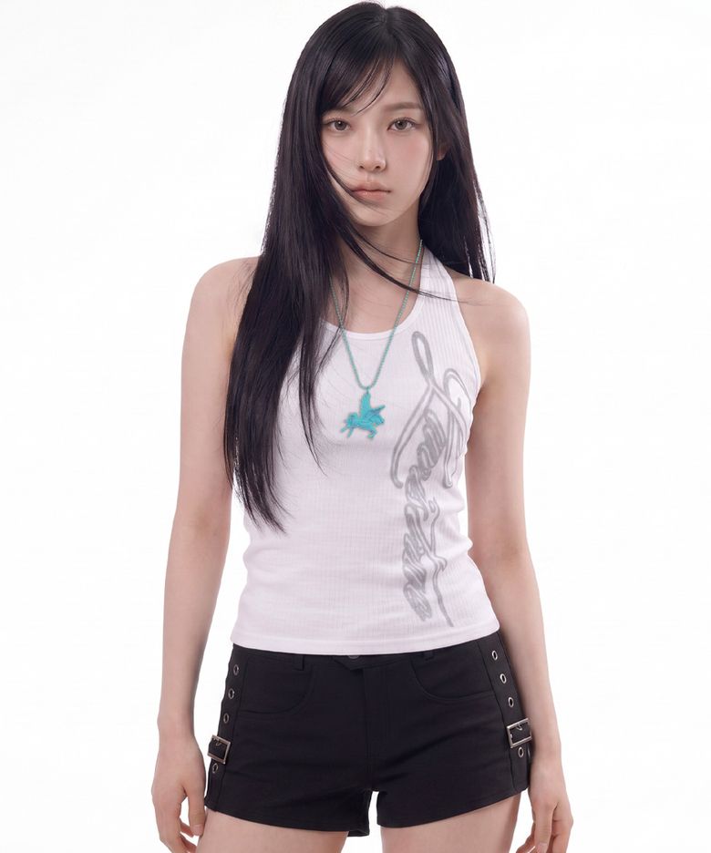 SY BASIC HALTER NECK TOP(WHITE)