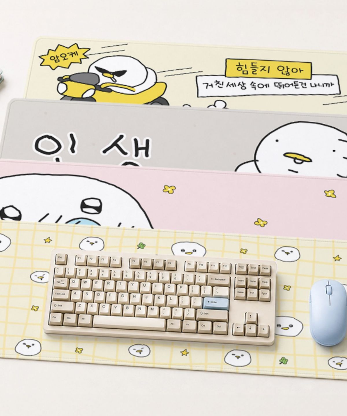 에잇클로드(8CLOTHE) 삐뚜루한 눈덕이 책상 마우스 장패드 사무실 데스크테리어