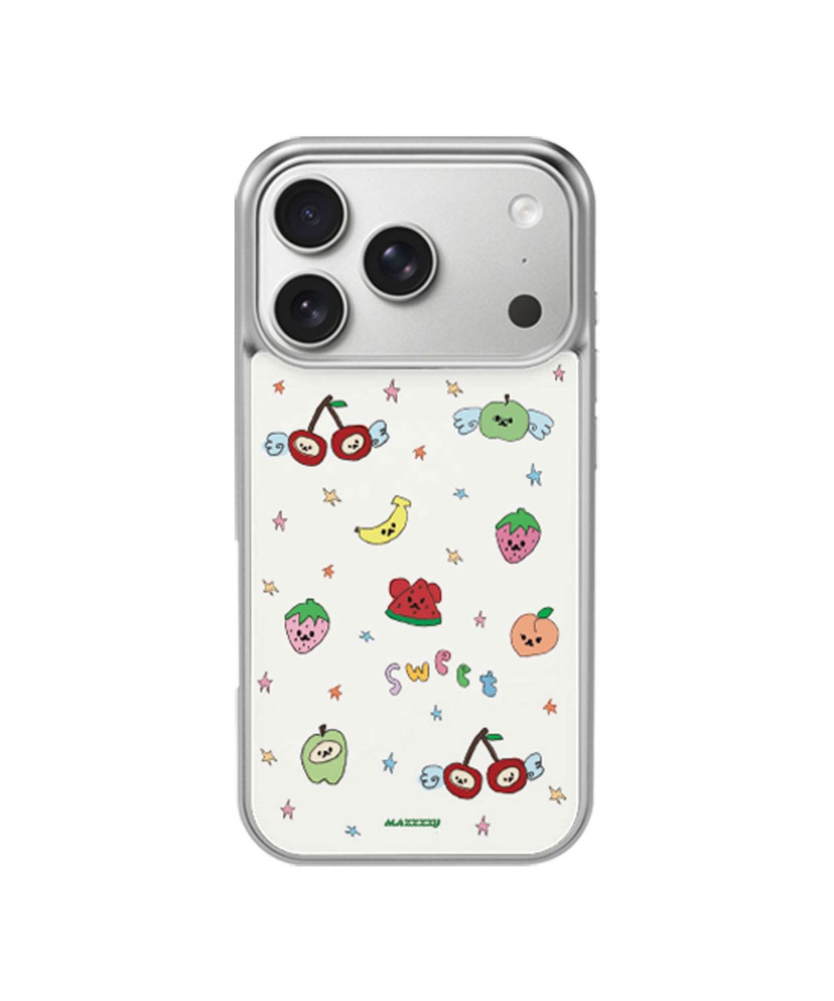 마찌(MAZZZZY) [Silver] fruity friends glass case