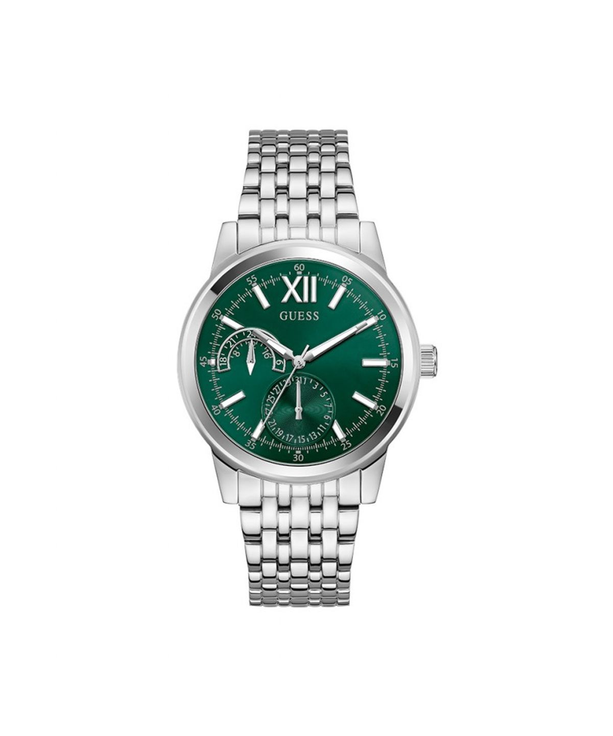 게스 시계(GUESS WATCH) 실버 그린 에머슨 (GW0976G5) 남성시계