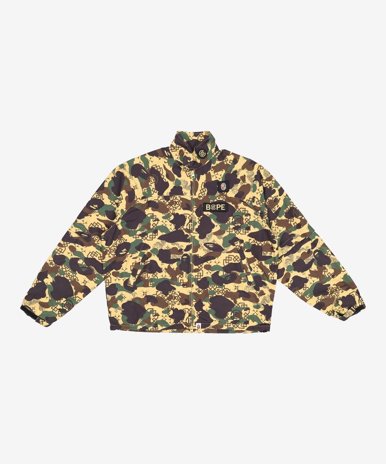 BAPE X CLOT 카모 슬리브 디테처블 레인 자켓(M) YELLOW L