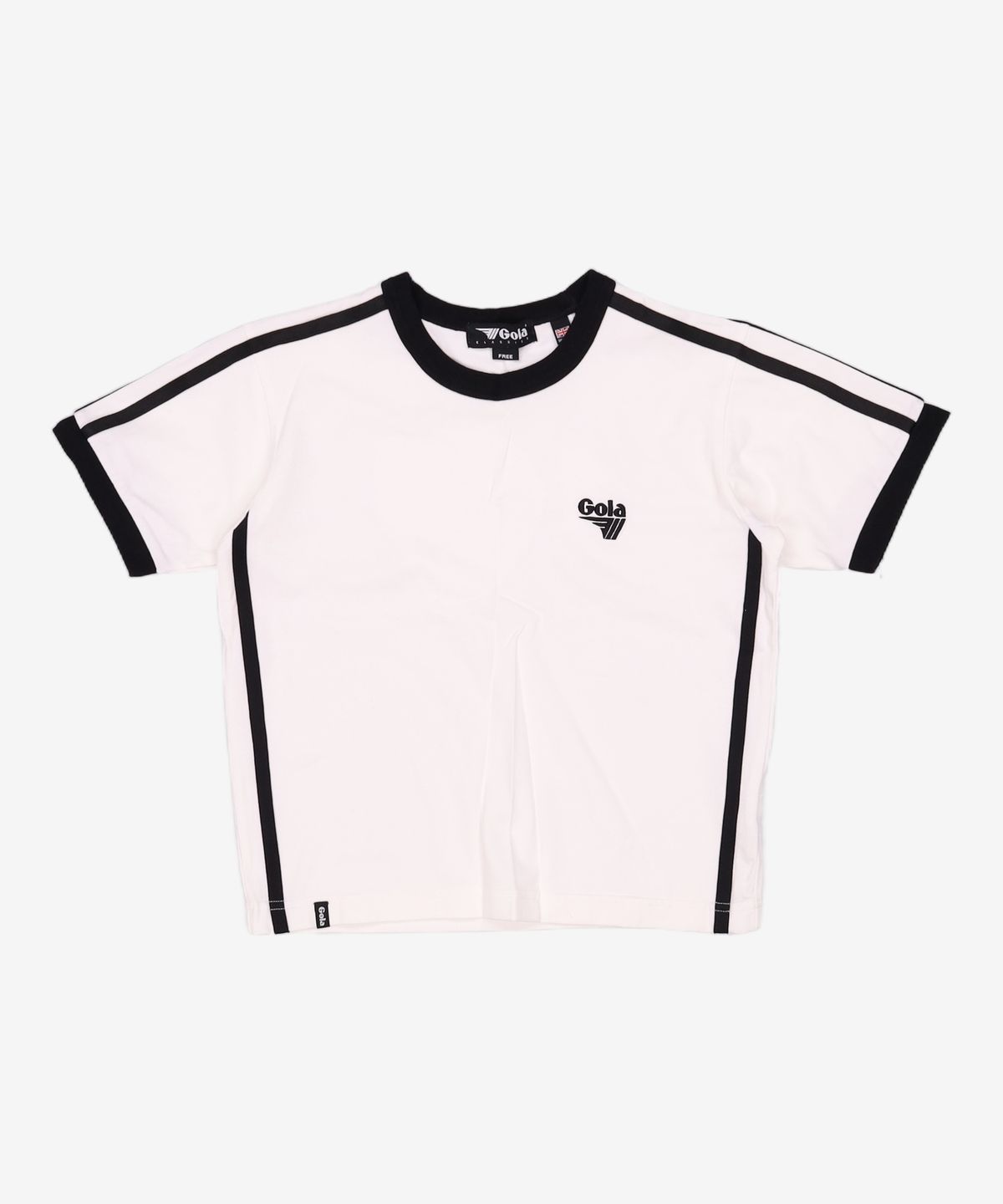골라(GOLA) W TRACK POINT RINGER T-SHIRT [WHITE] FREE