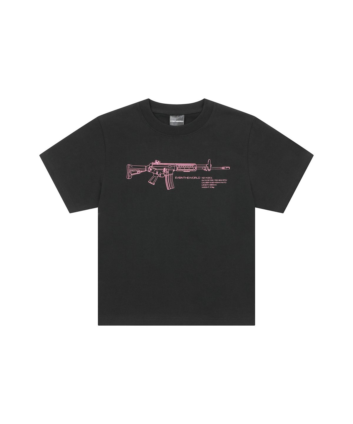 이브인더월드(EVEINTHEWORLD) (W) K2/K2C1 T-SHIRT BLACK