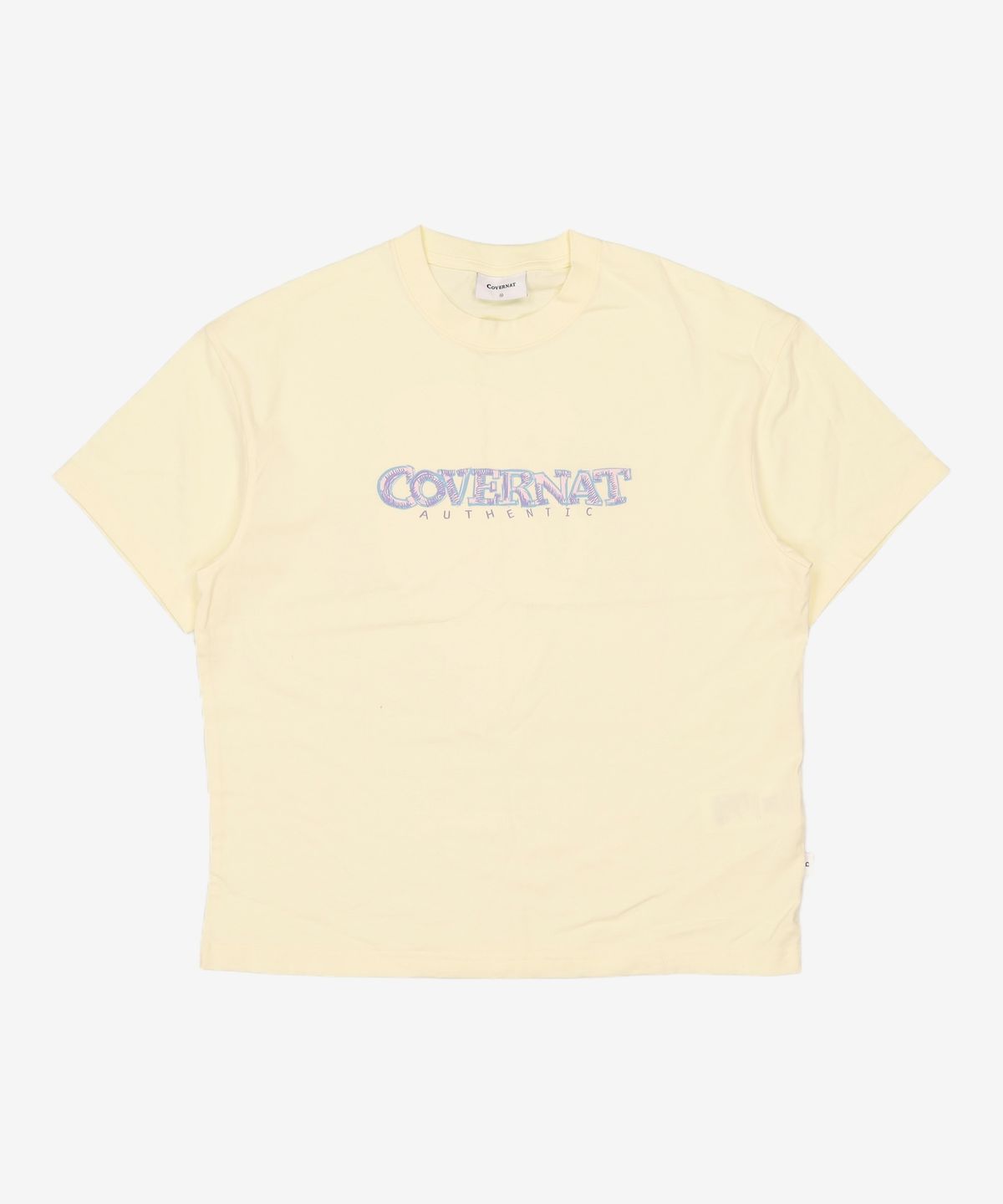 커버낫(COVERNAT) 멀티 컬러 로고 그래픽 티셔츠 Lemon S