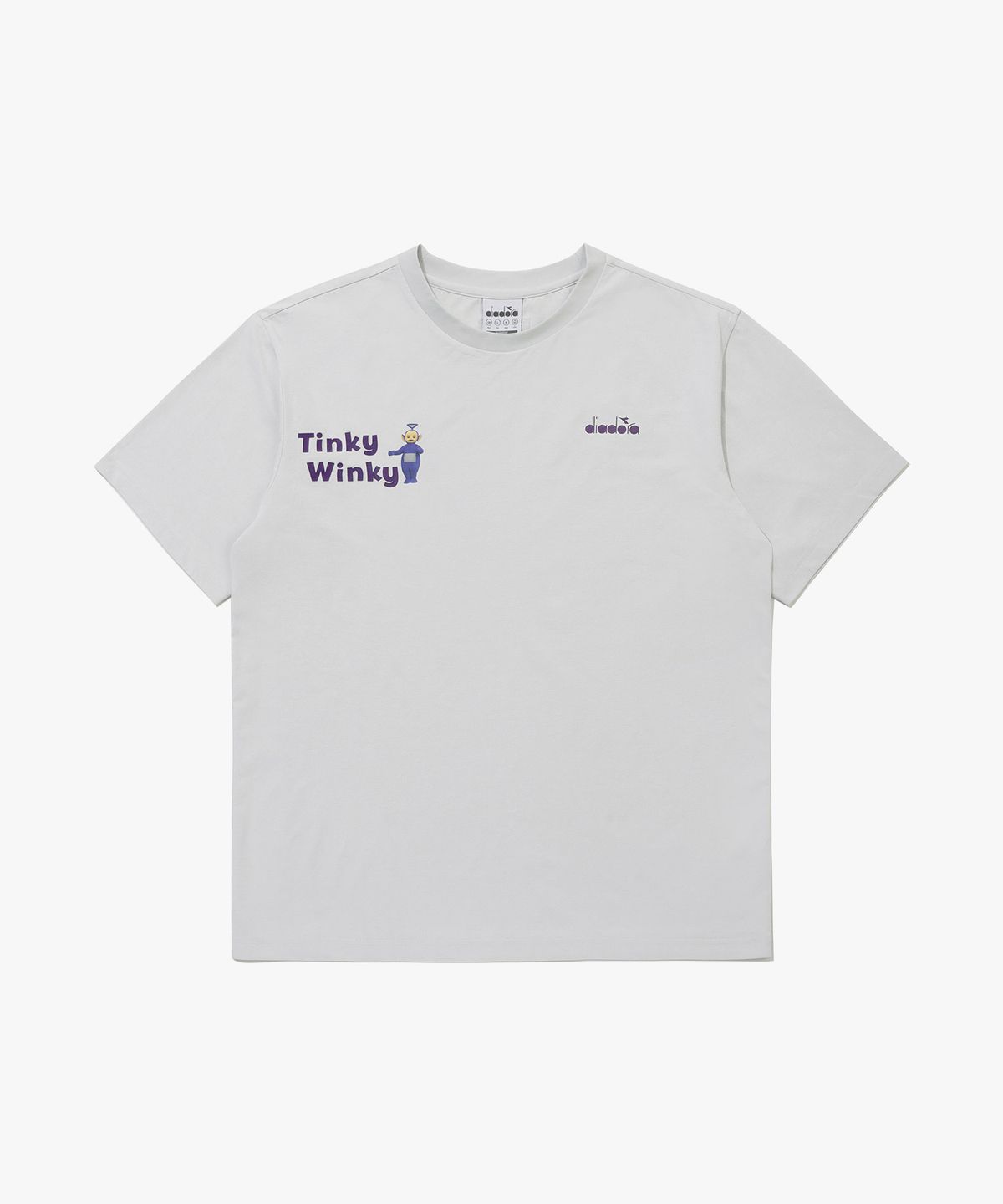 디아도라(diadora) 텔레토비 퀵드라이 그래픽 반팔 티셔츠 LIGHT GREY