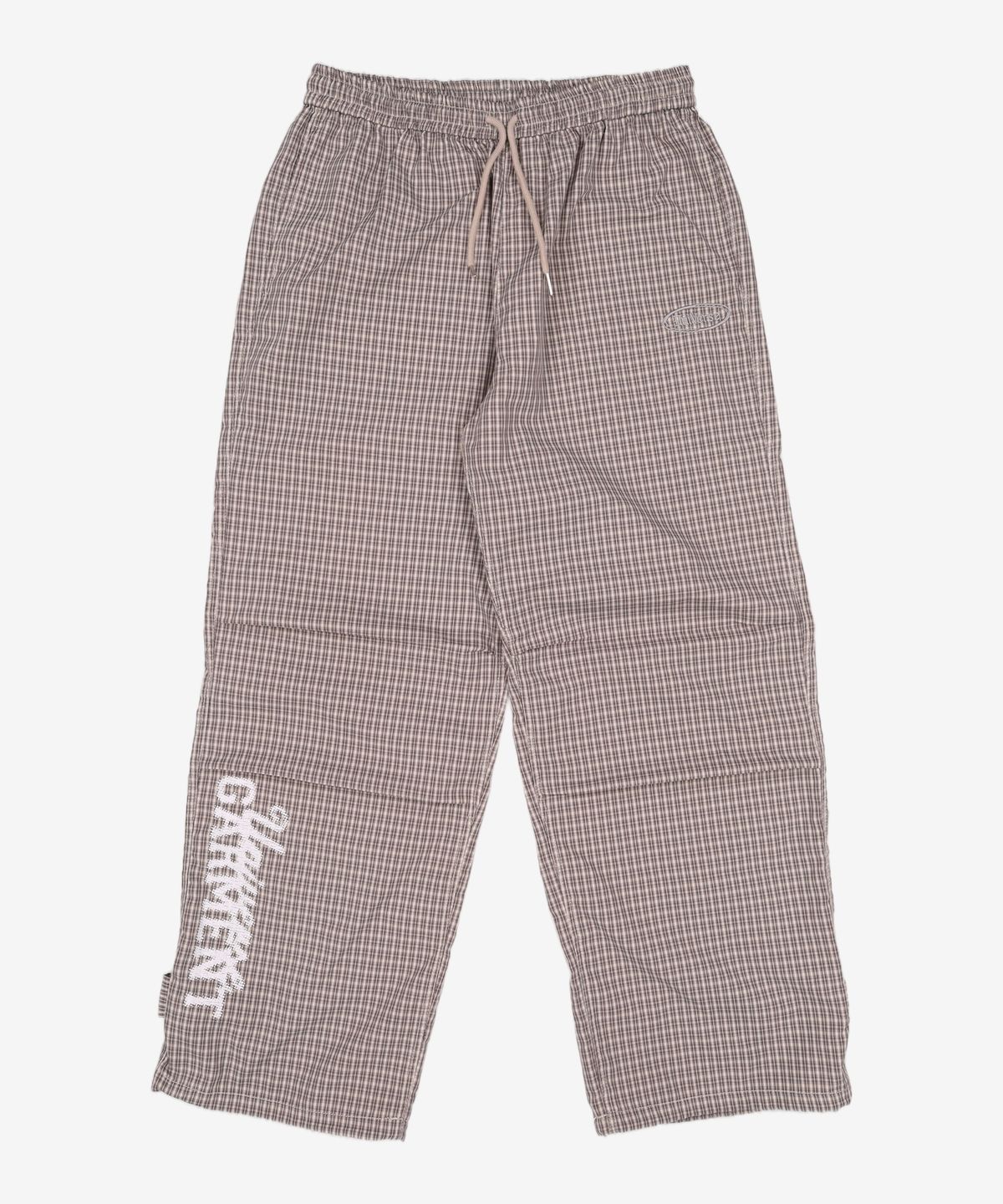 유니버스 가먼트(UNIVERSE GARMENT) 체크 파라슈트 팬츠_BROWN L