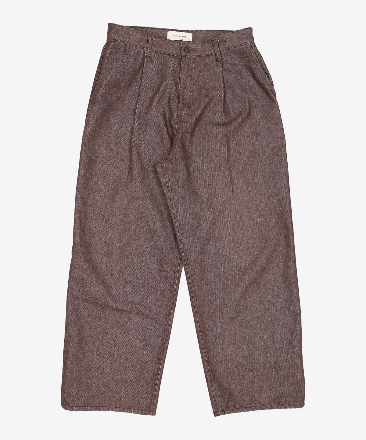 86로드(86ROAD) REAL WIDE ONE TUCK DENIM BROWN / WIDE 32
