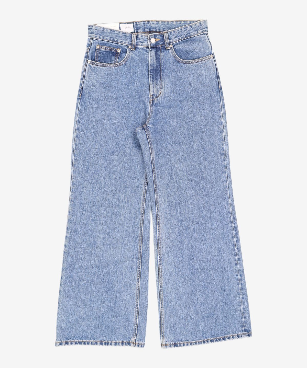 유스(YOUTH) Wide Flared Denim Pants - Medium Blue