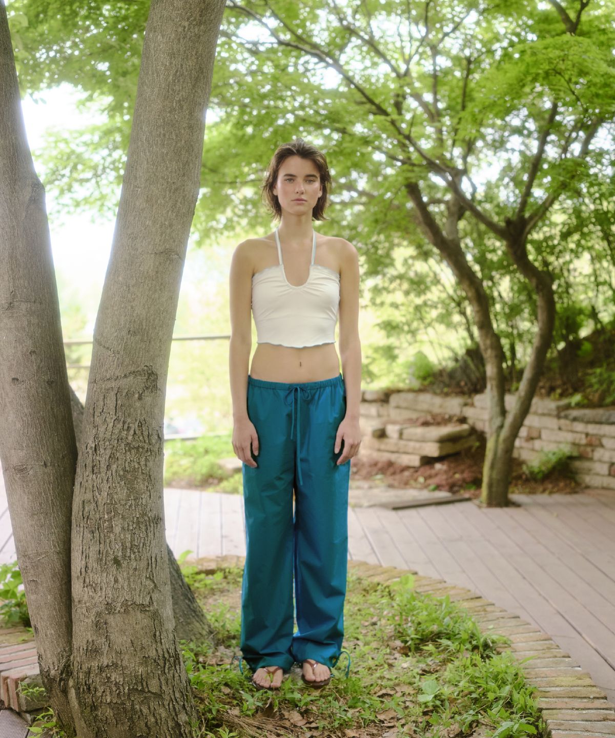 큐피도(KUPIDO) Breeze Easy Pants _ Teal blue