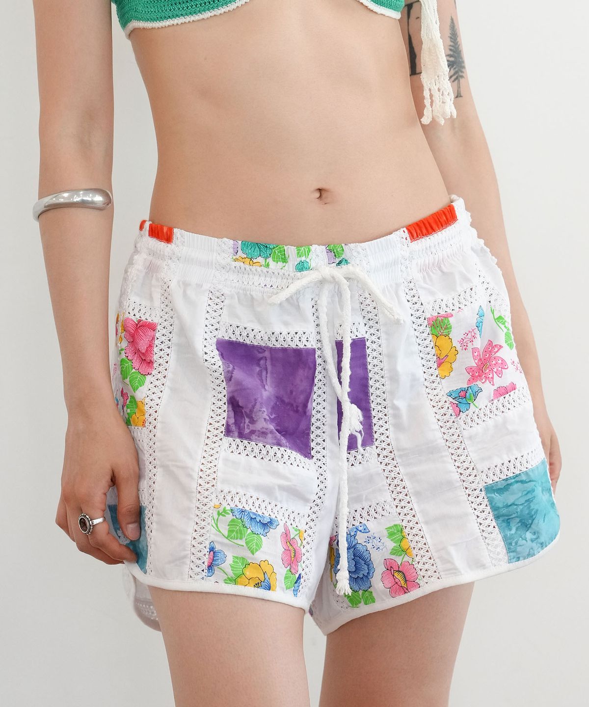 오로지(OROGEE) PATCHWORK SHORTS-DF
