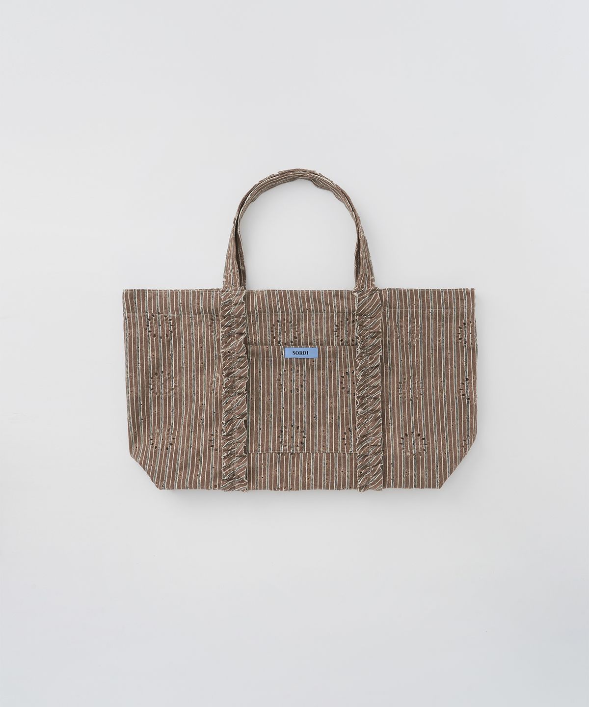소르디(SORDI) Romantic Eyelet Canvas Bag_brown