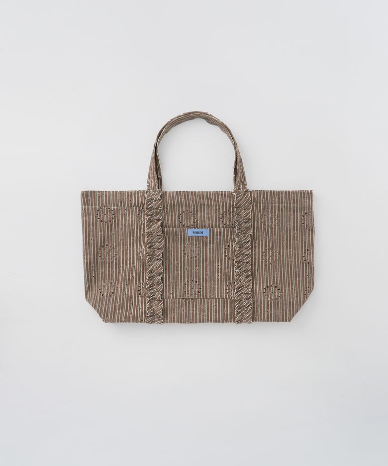 Romantic Eyelet Canvas Bag_brown