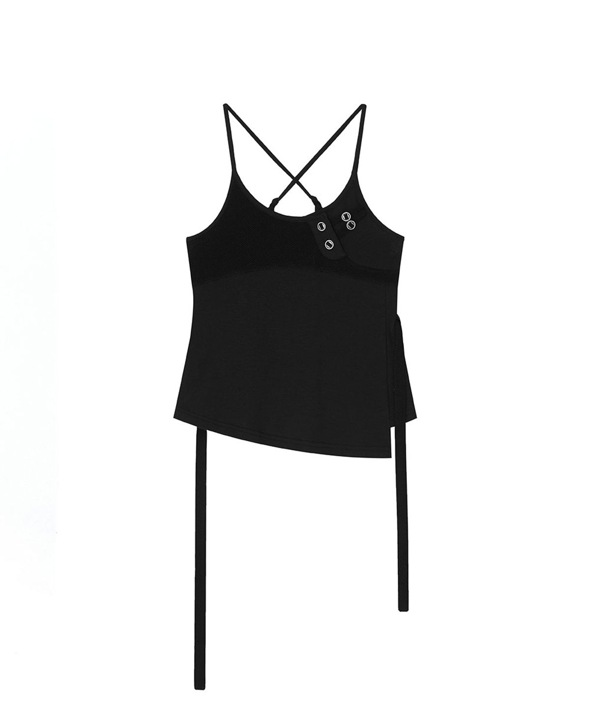 디프런티스(DIFFERENTIS) Button Strap Sleeveless (BK)