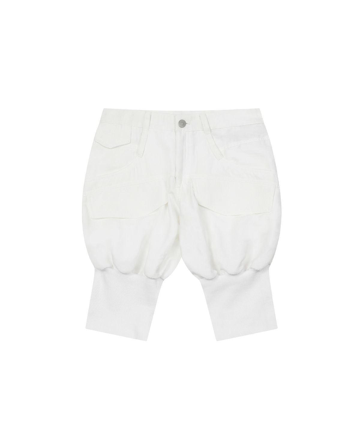 구미코(9UMIKO) SAND WASHED CAPRI SHORT PANTS WHITE