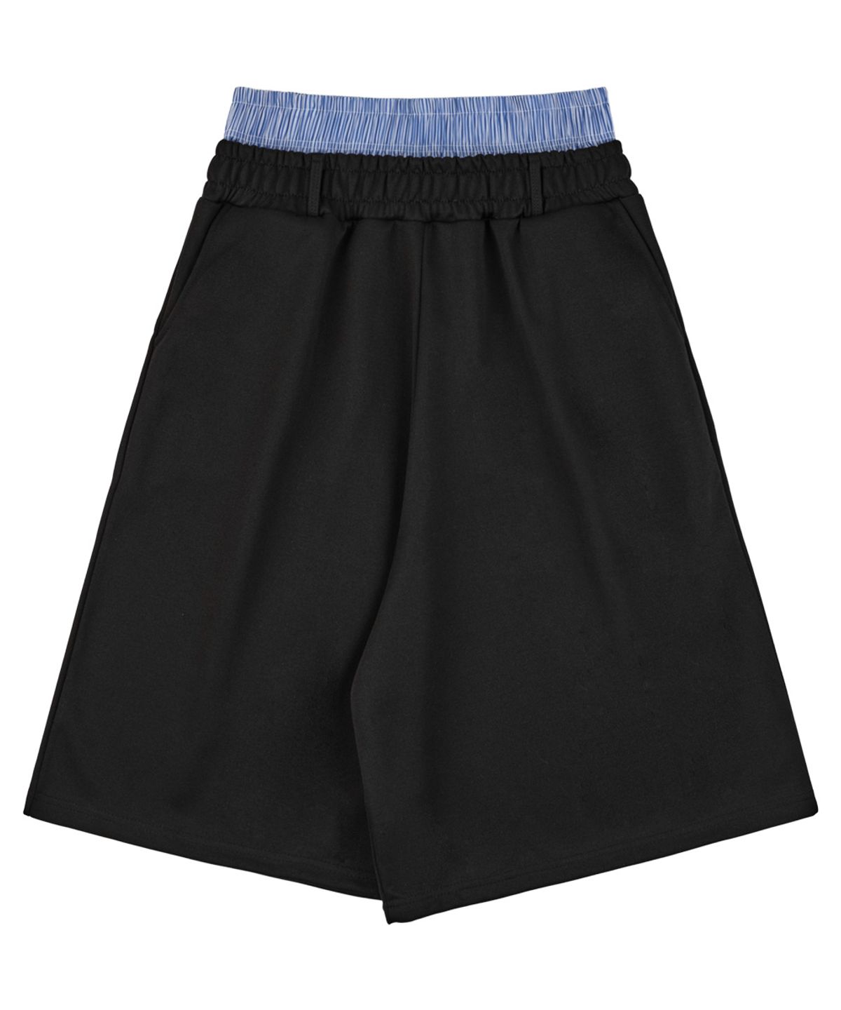 르렌느(LERENNE) Sagging Bermuda Pants- Black