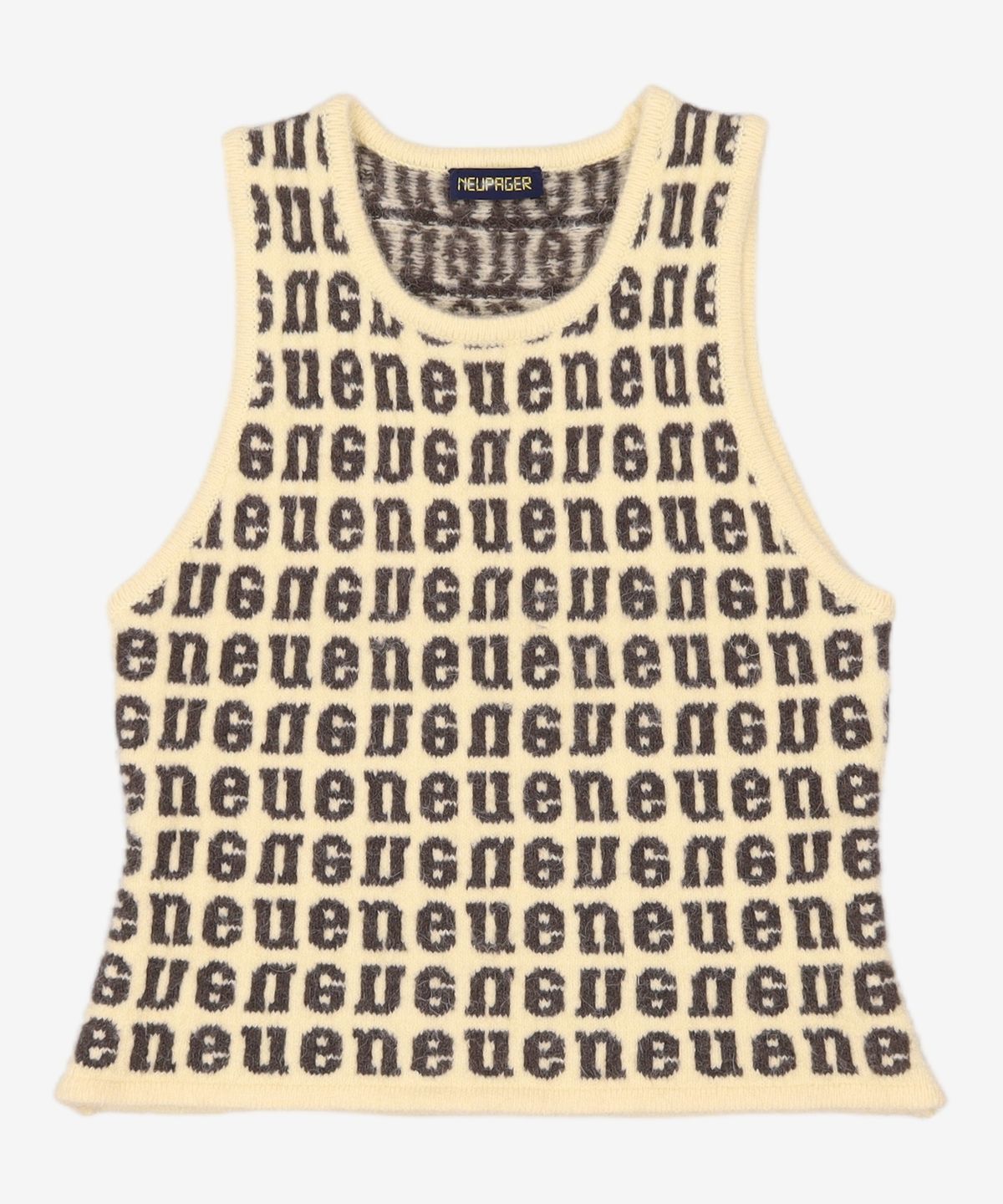 누페이저(NEUPAGER) jacquard letter sleeveless - l/yellow 36
