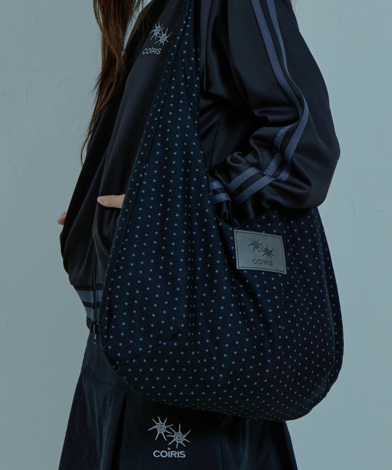 루미 도트 가죽 패치 호보백