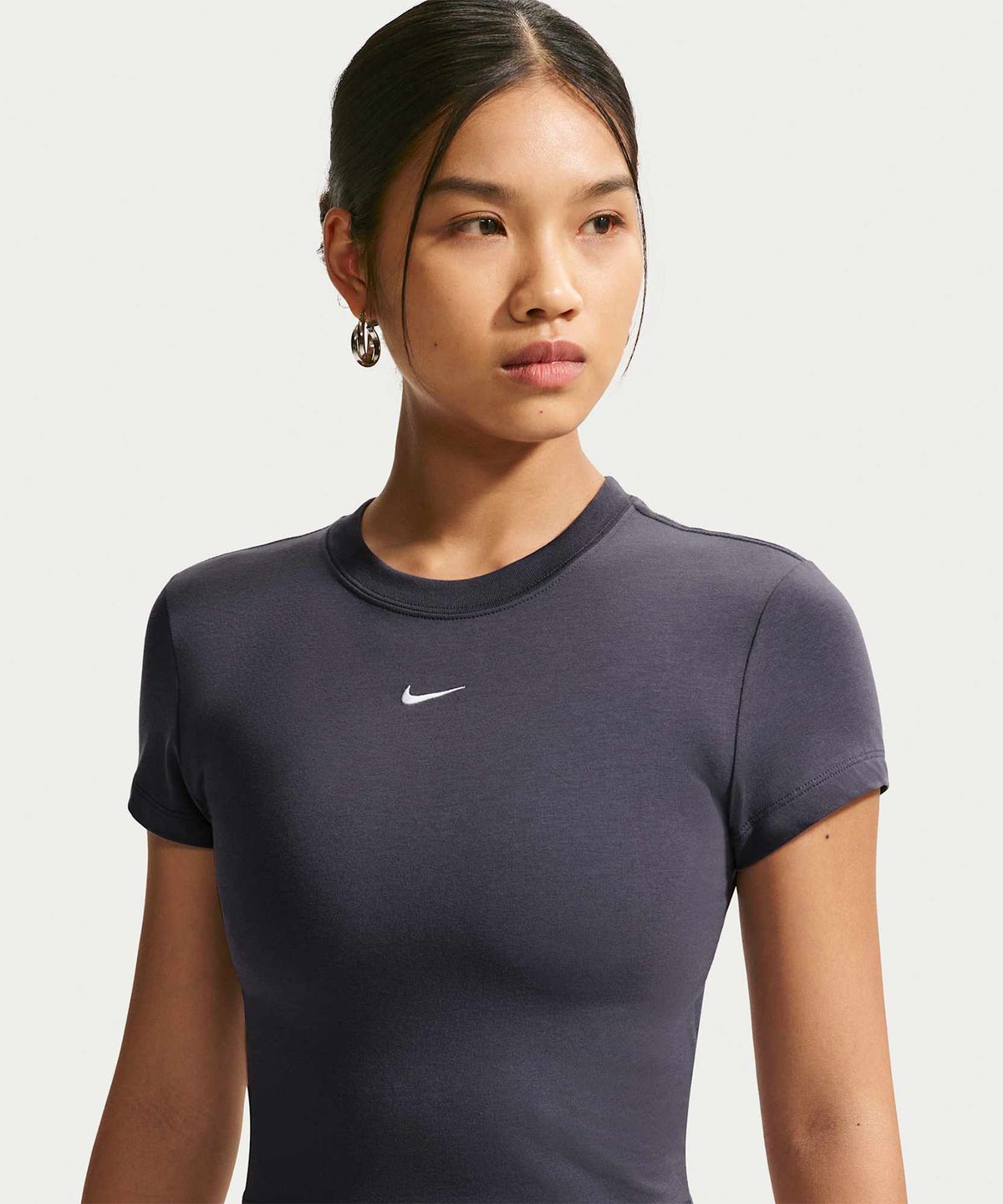 나이키(NIKE) 스포츠웨어 칠 니트 크롭 티셔츠 W - 그리드아이언:세일 / HF9539-014