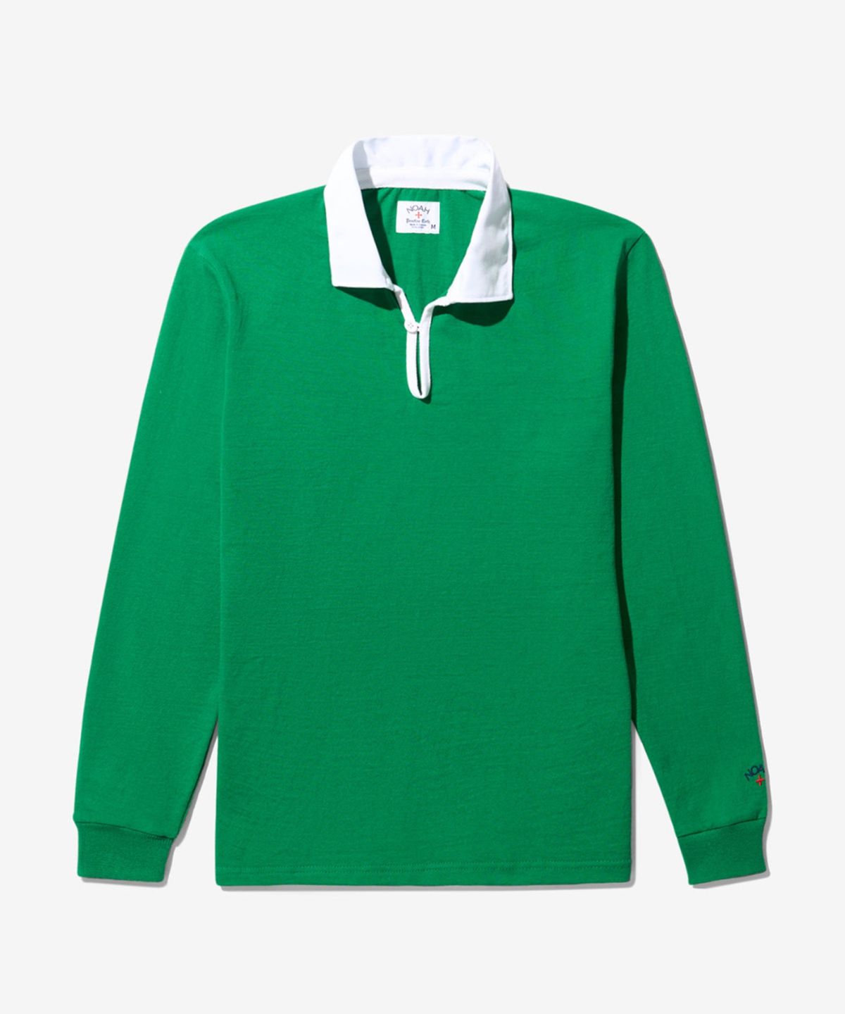 노아(NOAH) (U) 버튼 탭 럭비 셔츠 켈리 그린 STRIPED BUTTON TAB RUGBY KELLY