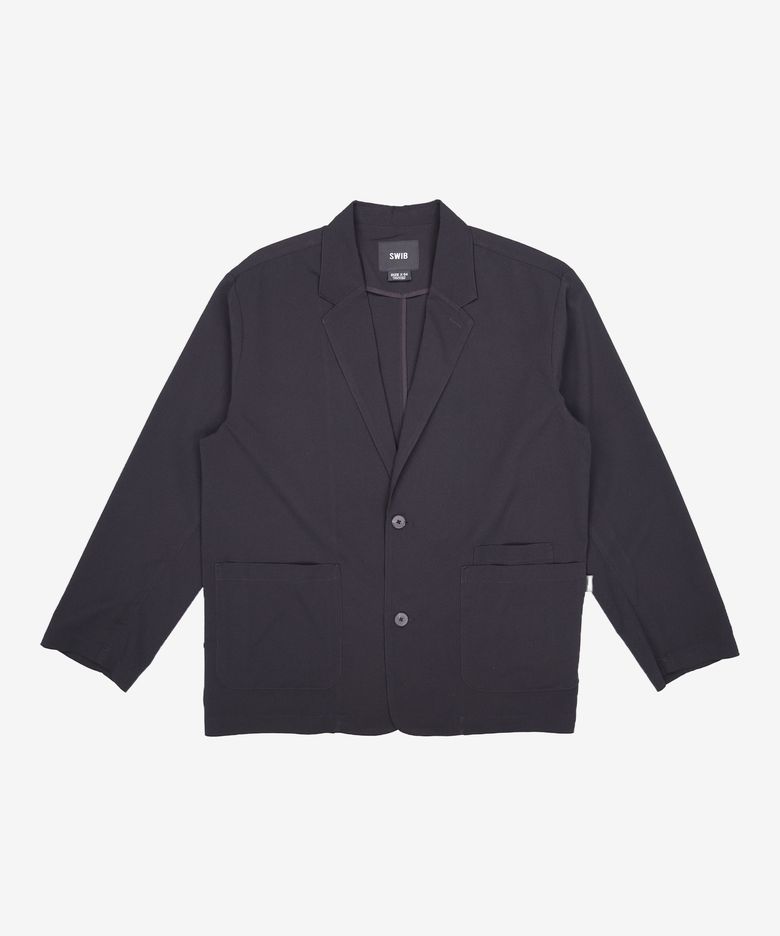 Seersucker Set-up Blazer (Black) [LSRSCUA107M] XL