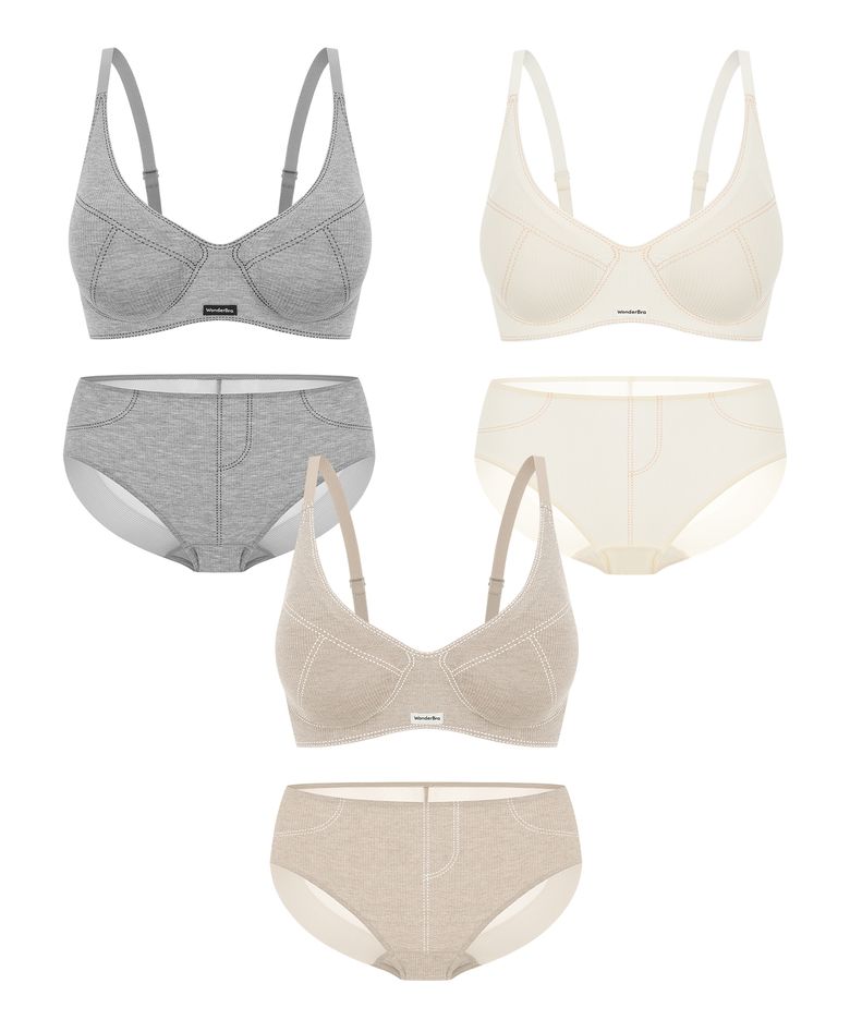 [3SET] 스티치 퓨징 브라팬티