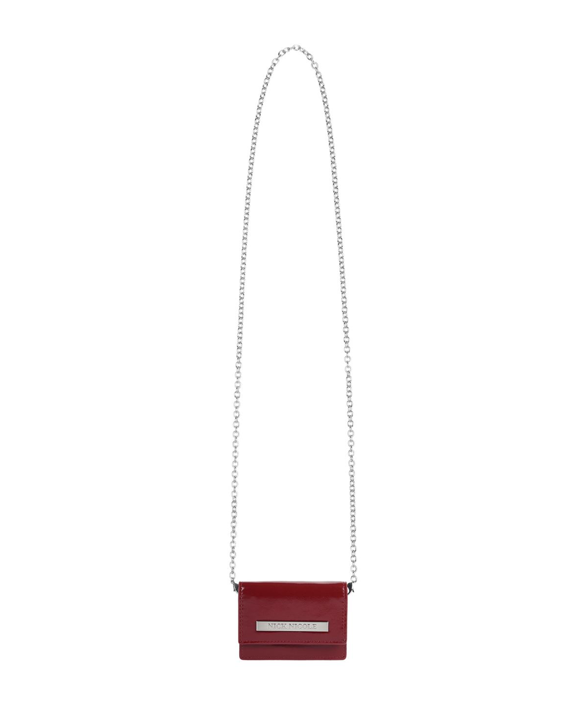 닉앤니콜(NICK&NICOLE) GLOSSY METAL ACCORDION WALLET_RED