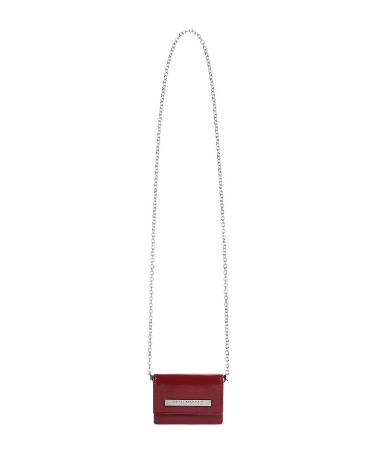 GLOSSY METAL ACCORDION WALLET_RED