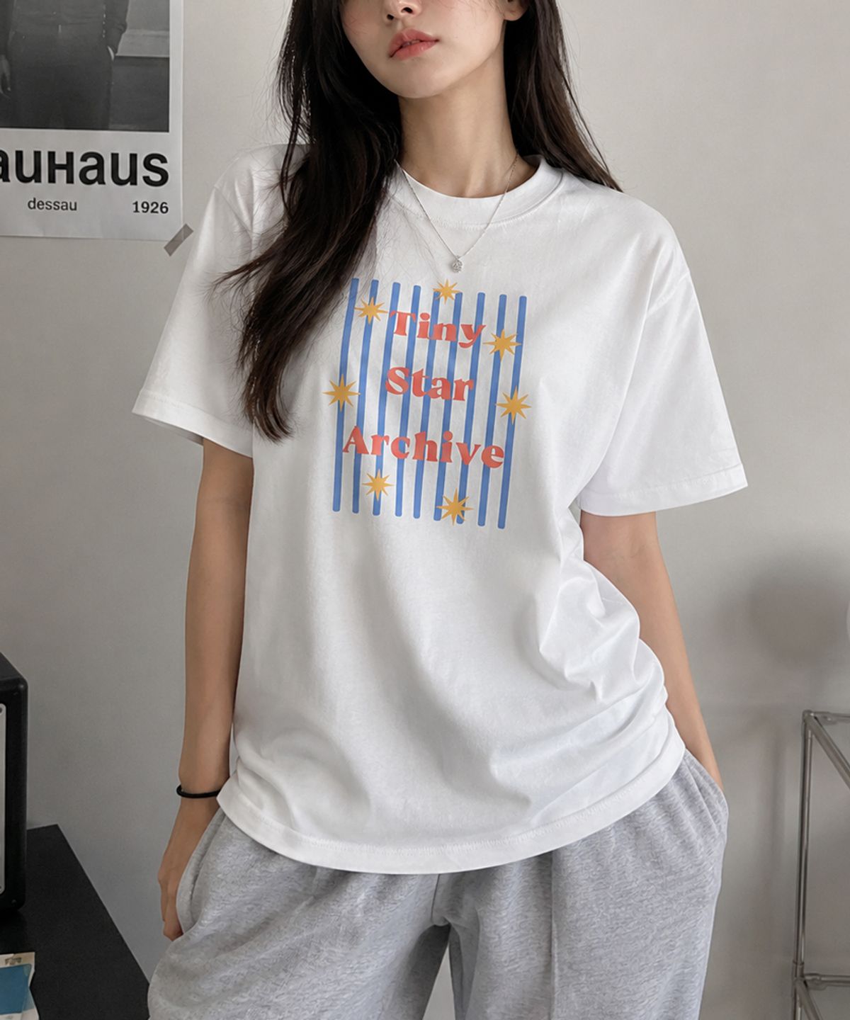 도톤(DOTON) ARCHIVE STAR T-SHIRTS (White)
