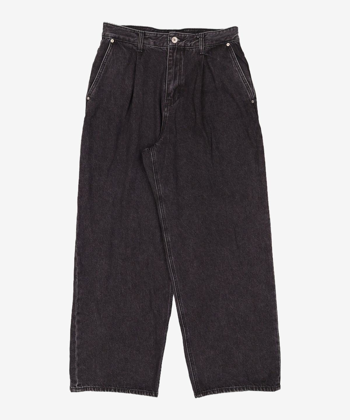 86로드(86ROAD) REAL WIDE ONE TUCK DENIM BLACK / WIDE 32