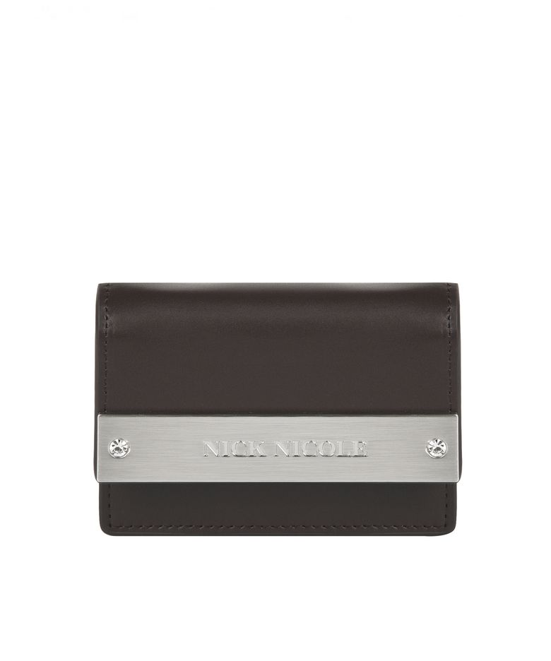 CRYSTAL ACCORDION WALLET_BROWN