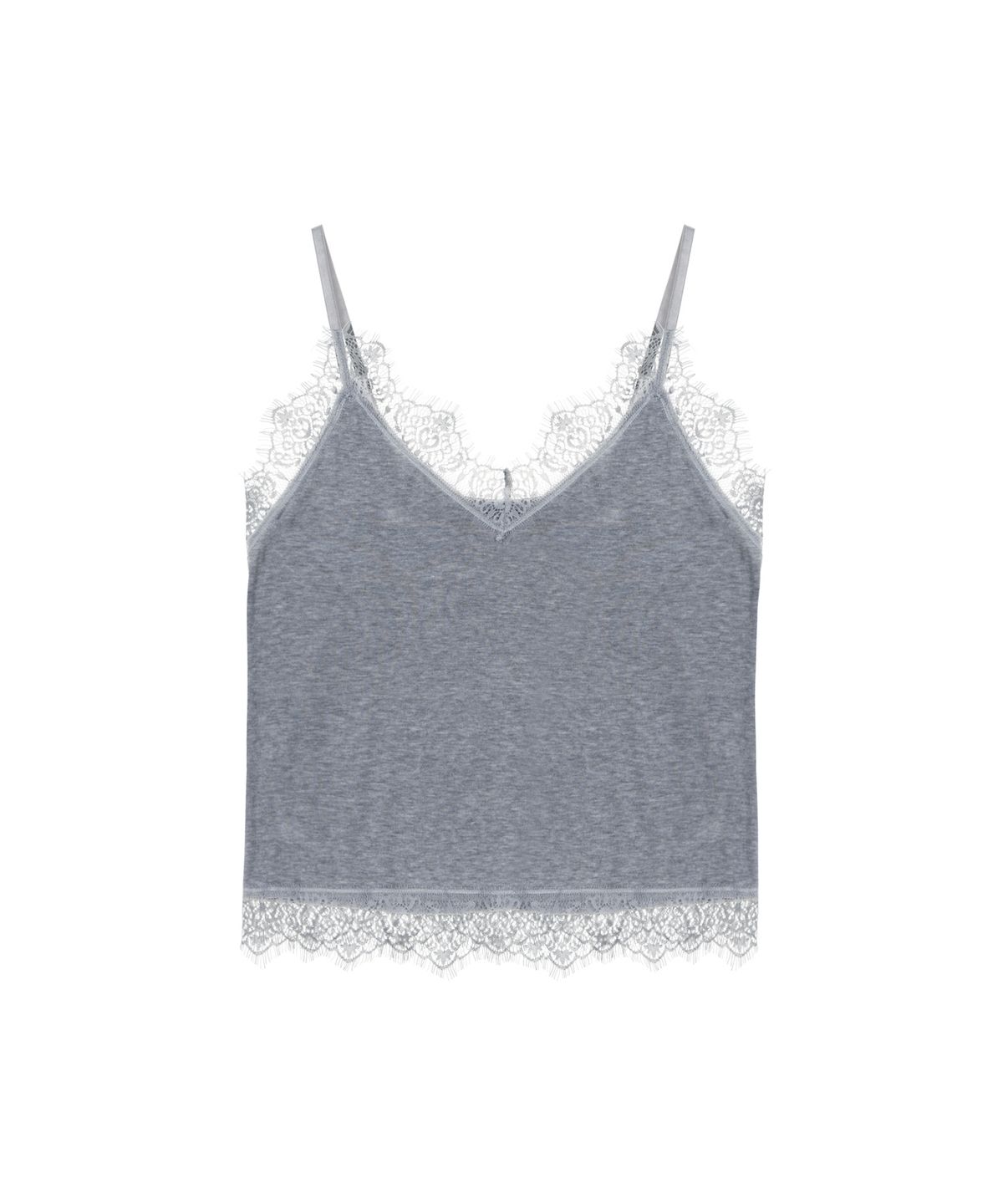 닉앤니콜(NICK&NICOLE) LACE TRIM SLEEVELESS_CHARCOAL