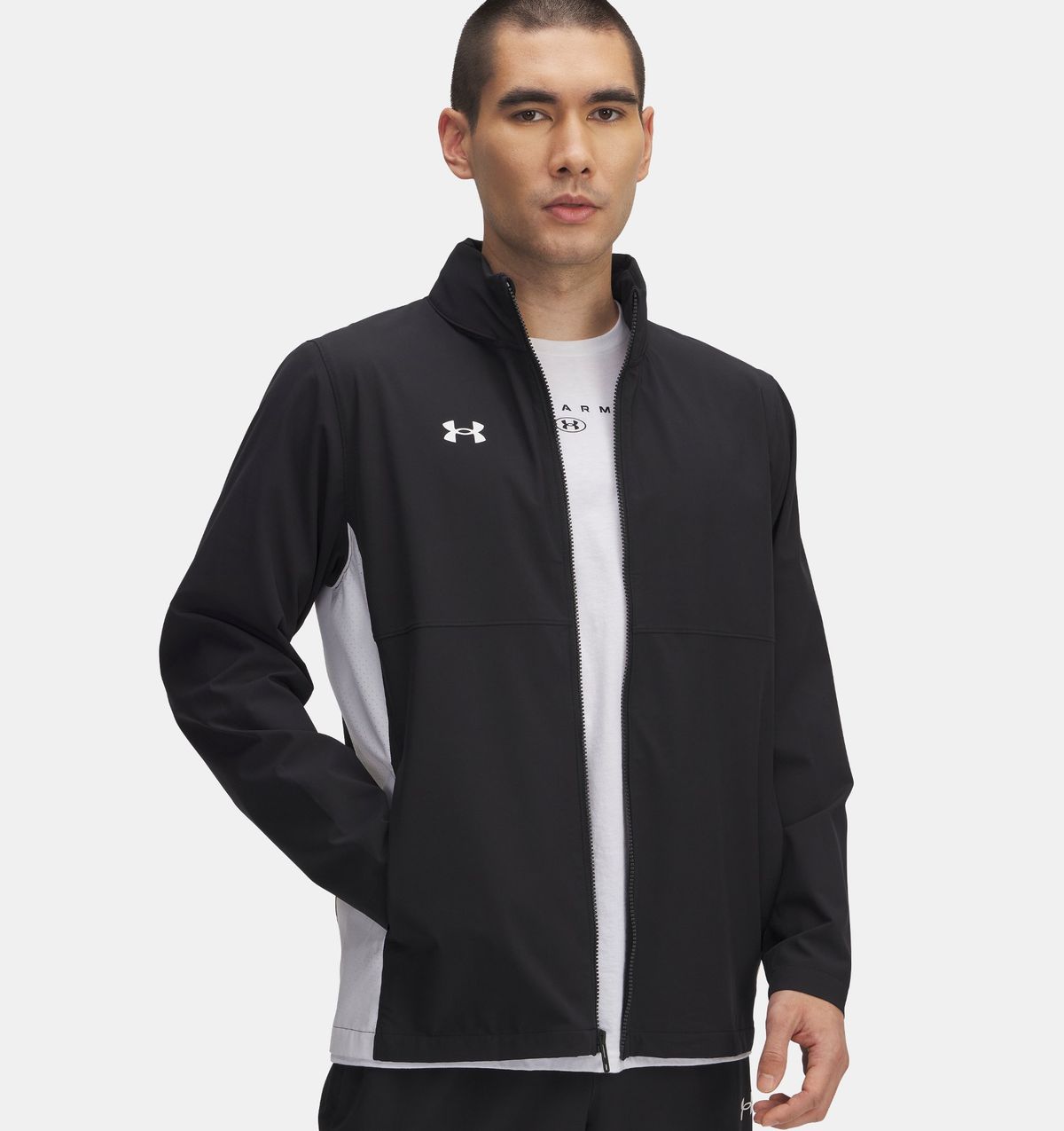 언더아머(UNDERARMOUR) 남성 UA 라이벌 스트레치 우븐 풀 집1390159-001