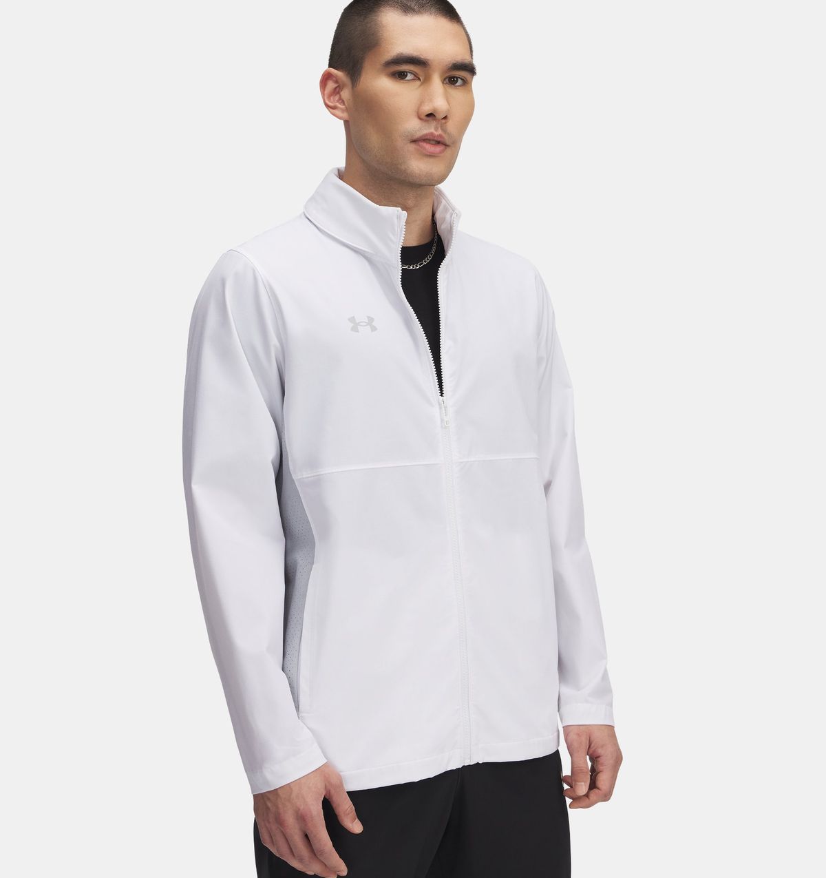 언더아머(UNDERARMOUR) 남성 UA 라이벌 스트레치 우븐 풀 집1390159-100