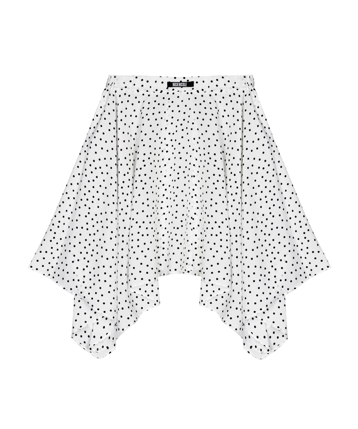 닉앤니콜(NICK&NICOLE) ELASTIC WAIST SATIN DOT SKIRT_IVORY