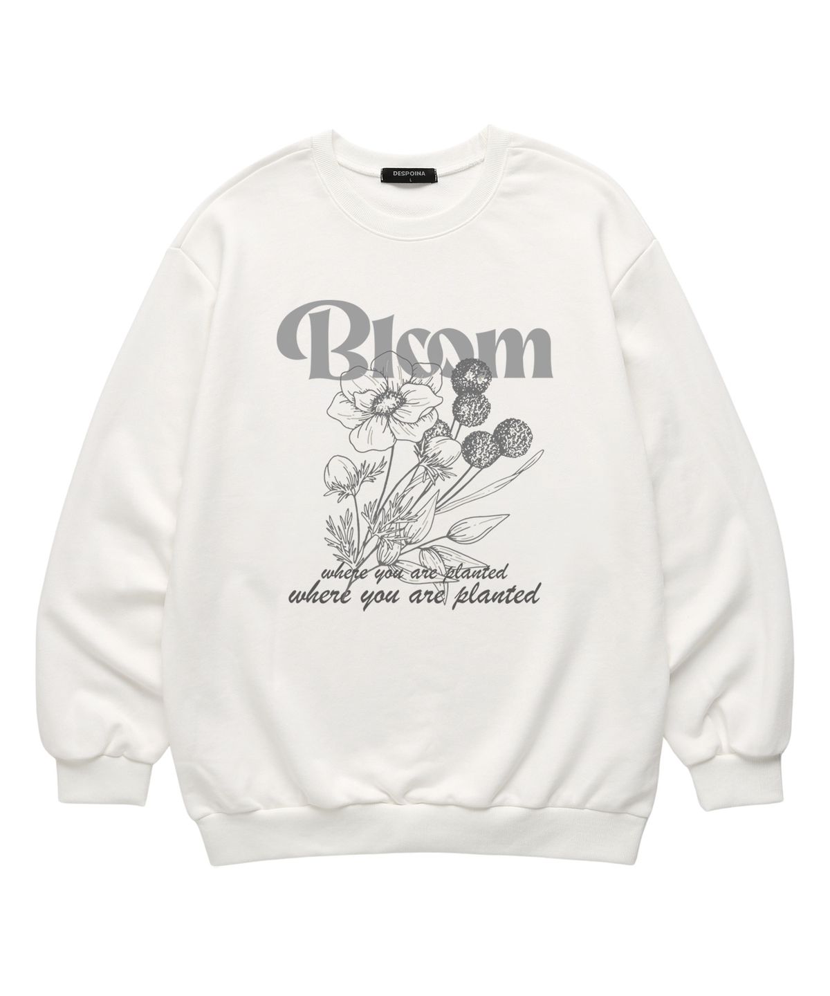 위씨(WISSY) Bloom 맨투맨 (WLS043) 화이트