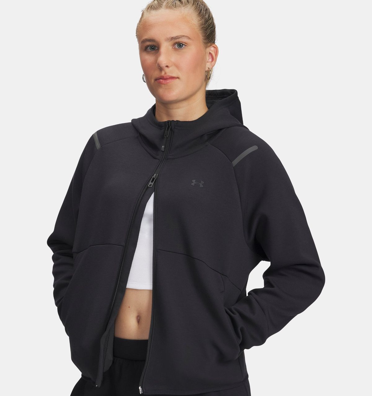 언더아머(UNDERARMOUR) 여성 UA 언스타퍼블 플리스 풀 집1379842-001