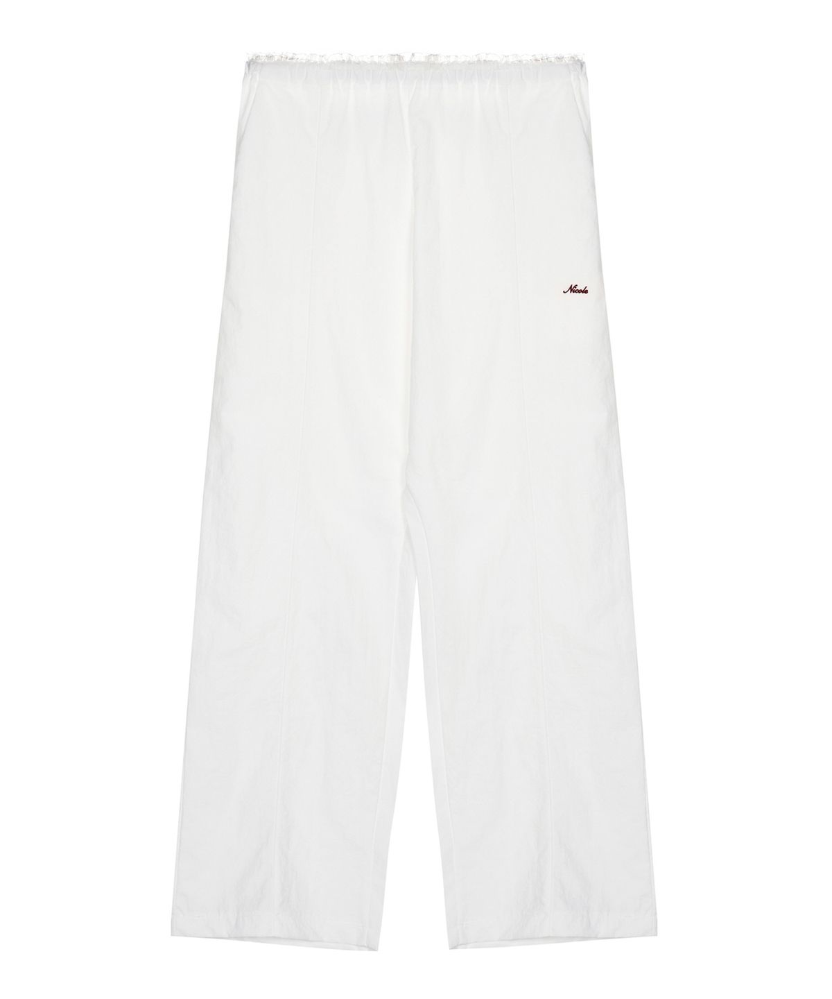 닉앤니콜(NICK&NICOLE) LACE NYLON WIDE PANTS_WHITE