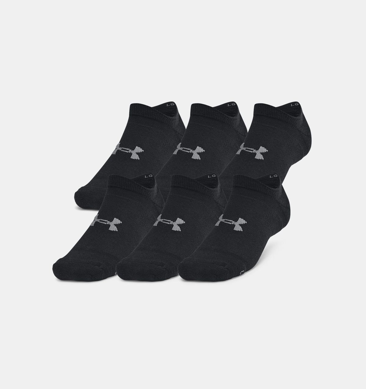 언더아머(UNDERARMOUR) 유니섹스 UA 에센셜 쿠션 노 쇼 삭스 6켤레1387057-001