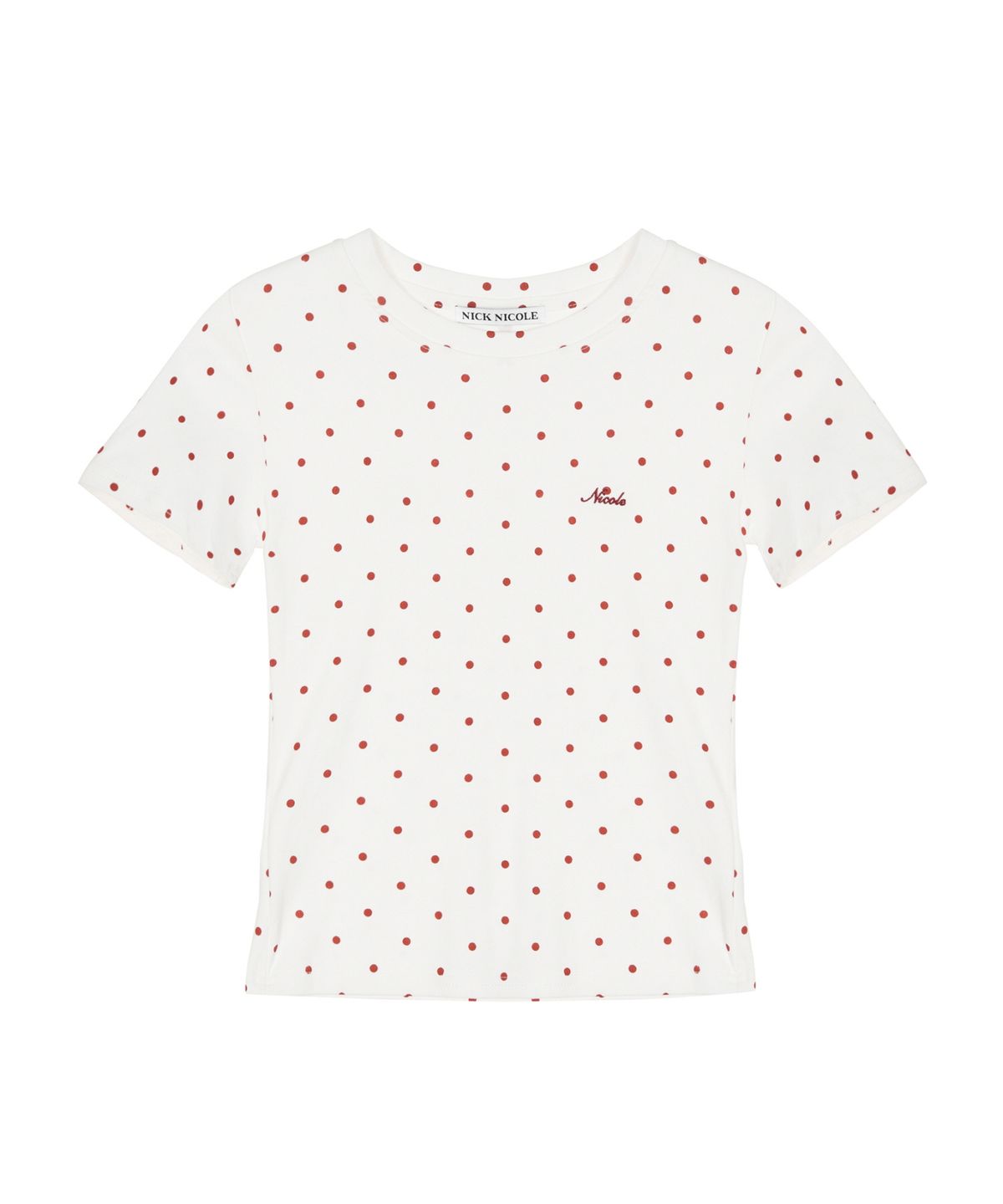 닉앤니콜(NICK&NICOLE) DOT HALF SLEEVE TOP_RED