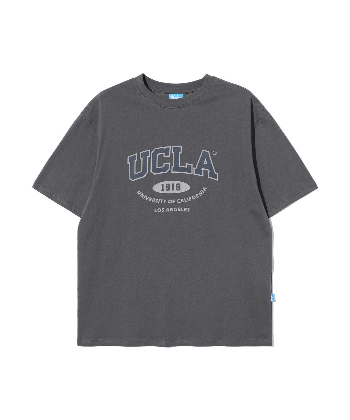 유씨엘에이(UCLA) 남녀공용 UCLA 캠퍼스 멀티 아트웍 반소매 티셔츠[CHARCOAL](UCRSTK1)