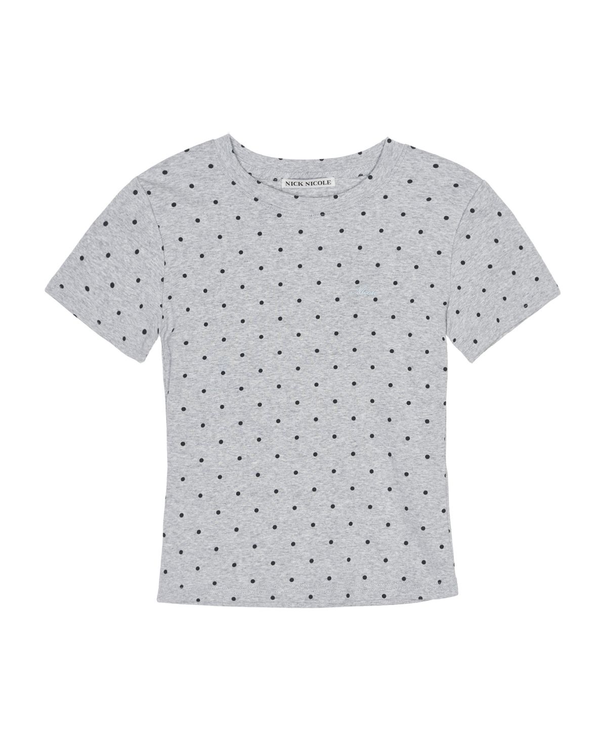 닉앤니콜(NICK&NICOLE) DOT HALF SLEEVE TOP_GRAY