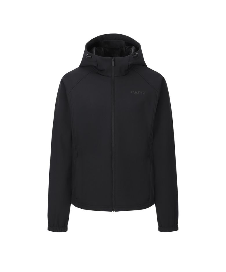여성 2L 본딩 기모 후드 자켓 (SET-UP) (BLACK)