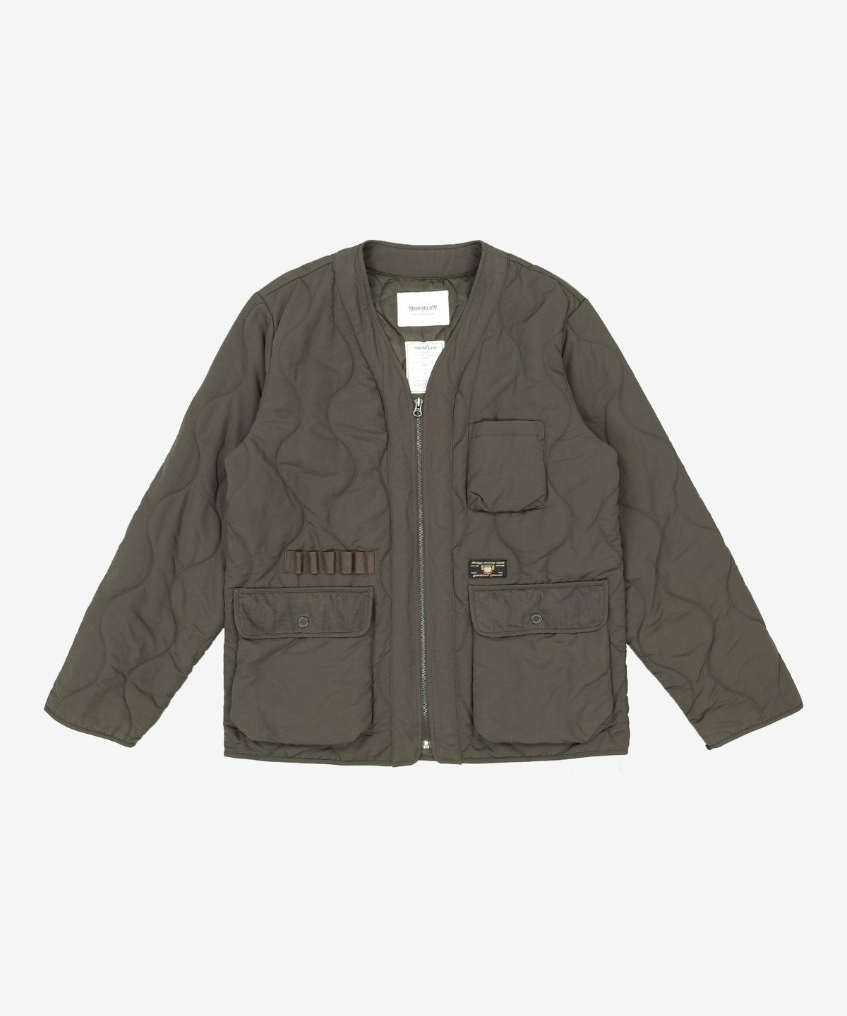 모노플로우(MONOFLOW) 퀼팅 집업 가디건 QUILTED ZIP-UP CARDIGAN M