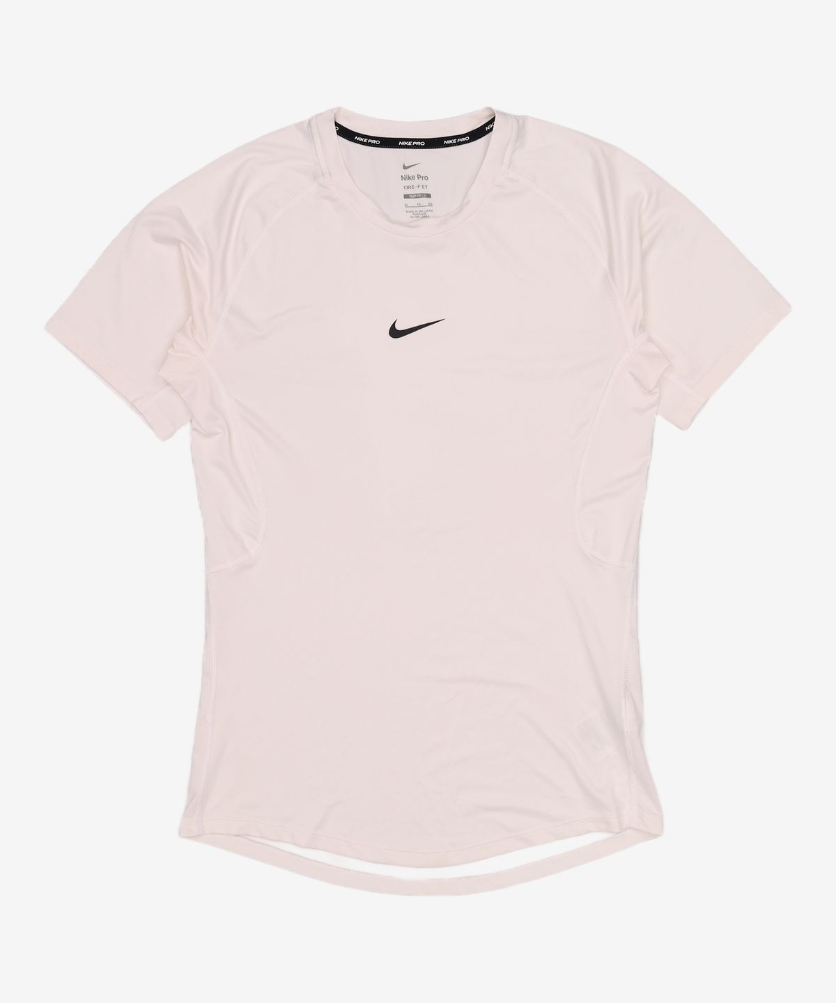 나이키(NIKE) 프로 드라이 핏 타이트 반소매 피트니스 탑 M - 화이트:블랙 / FB7933-100 XL