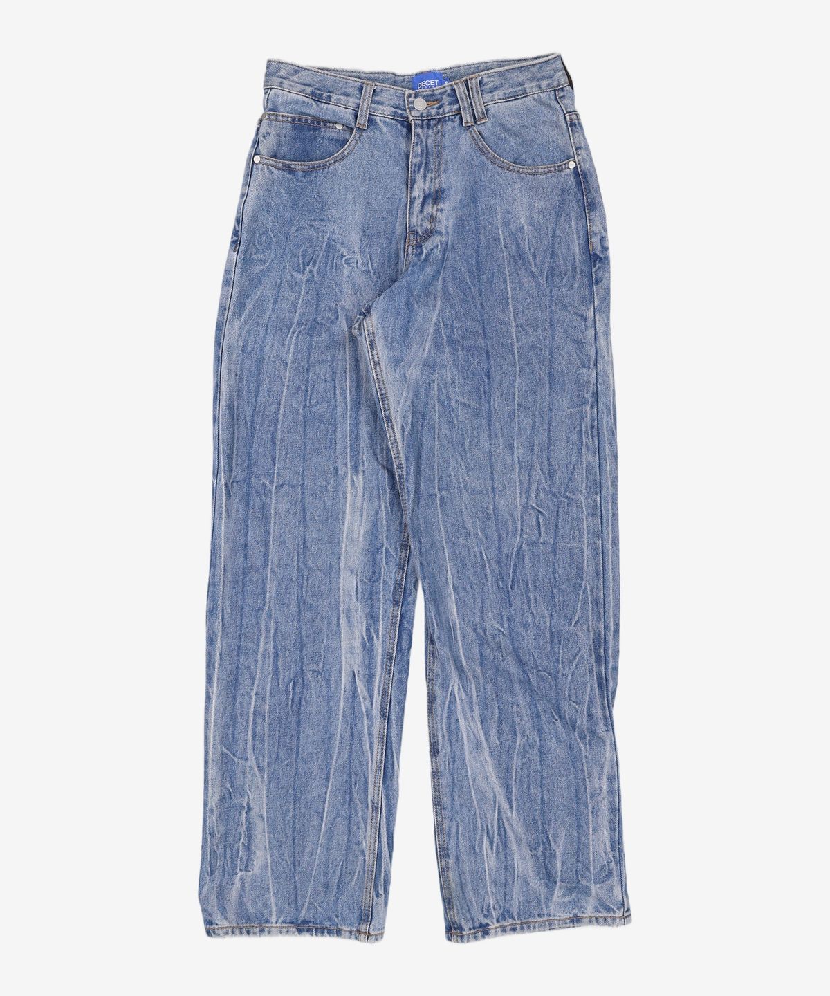 데케트(DECET) Mid Rise Wide Jeans DCPT027BlueCenter 28
