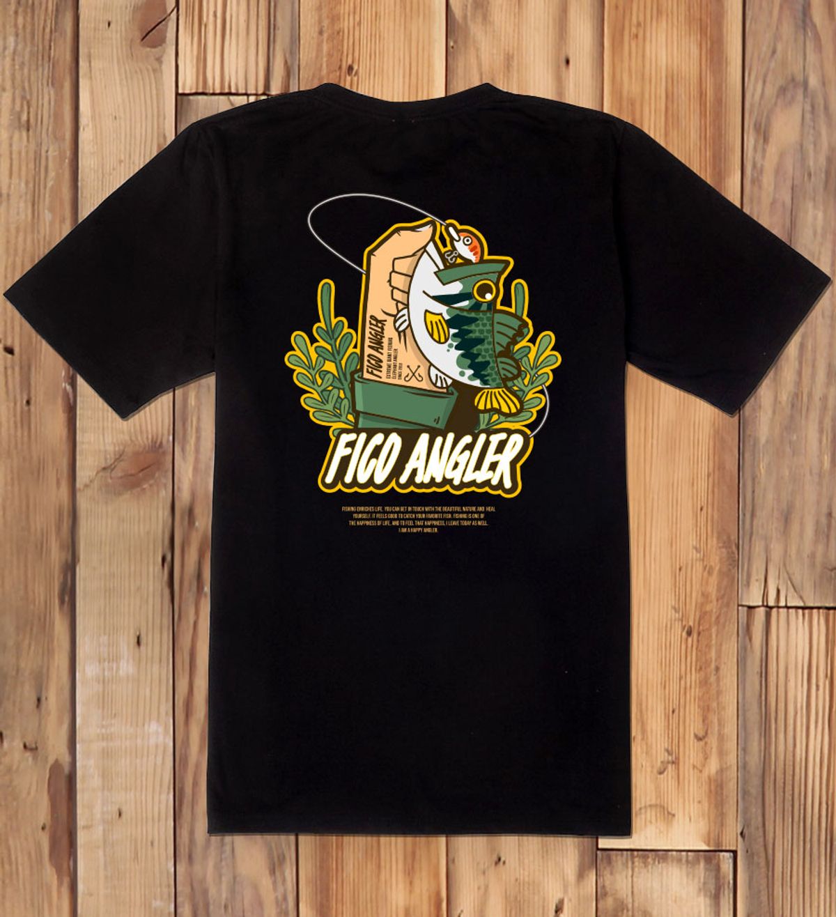 돌돌(DOLDOL) FICO-tshirts-393 큰입 배스 피코앵글러 낚시 브랜드 디자인 티셔츠 반팔티
