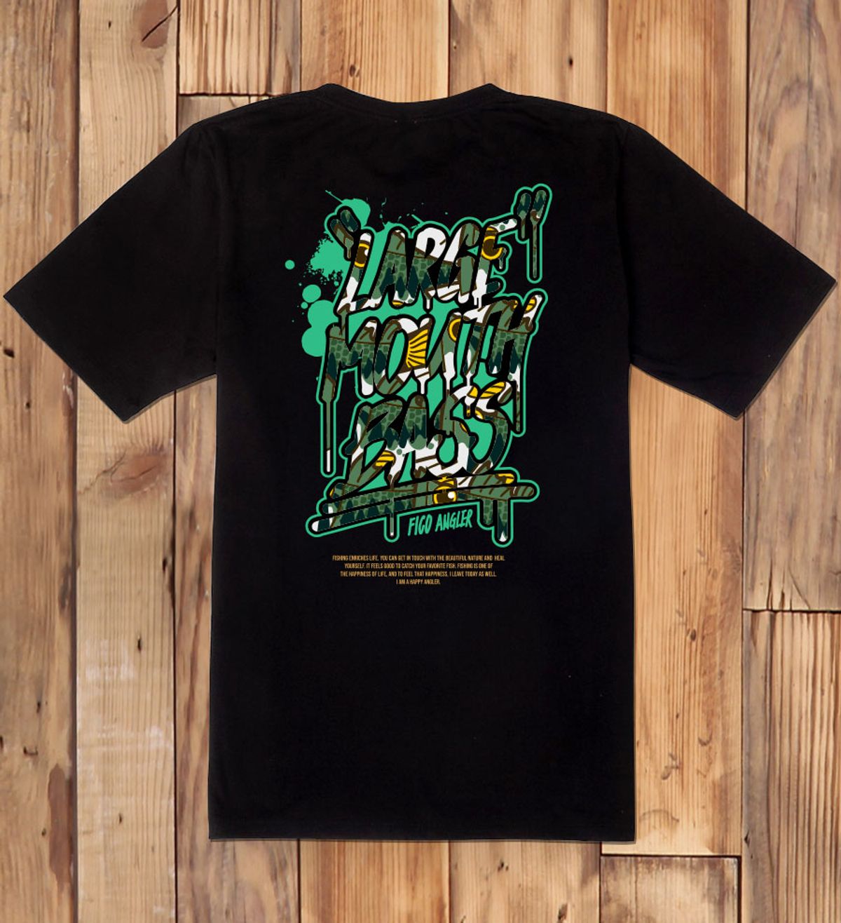 돌돌(DOLDOL) FICO-tshirts-394 큰입 배스 피코앵글러 낚시 브랜드 디자인 티셔츠 반팔티