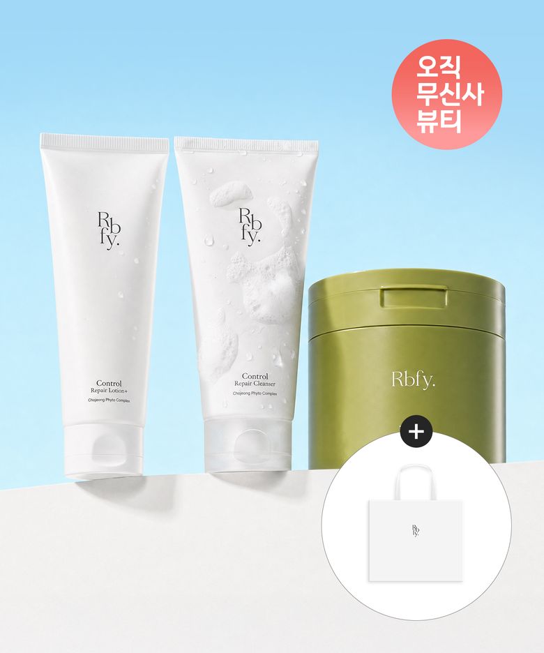 [SET] 쿨링 진정 장벽 세트 (컨트롤 장벽 로션 150ml + 컨트롤 장벽 클렌저 150ml + 7초 진정 앰플 패드 100매) (+증정) 쇼핑백