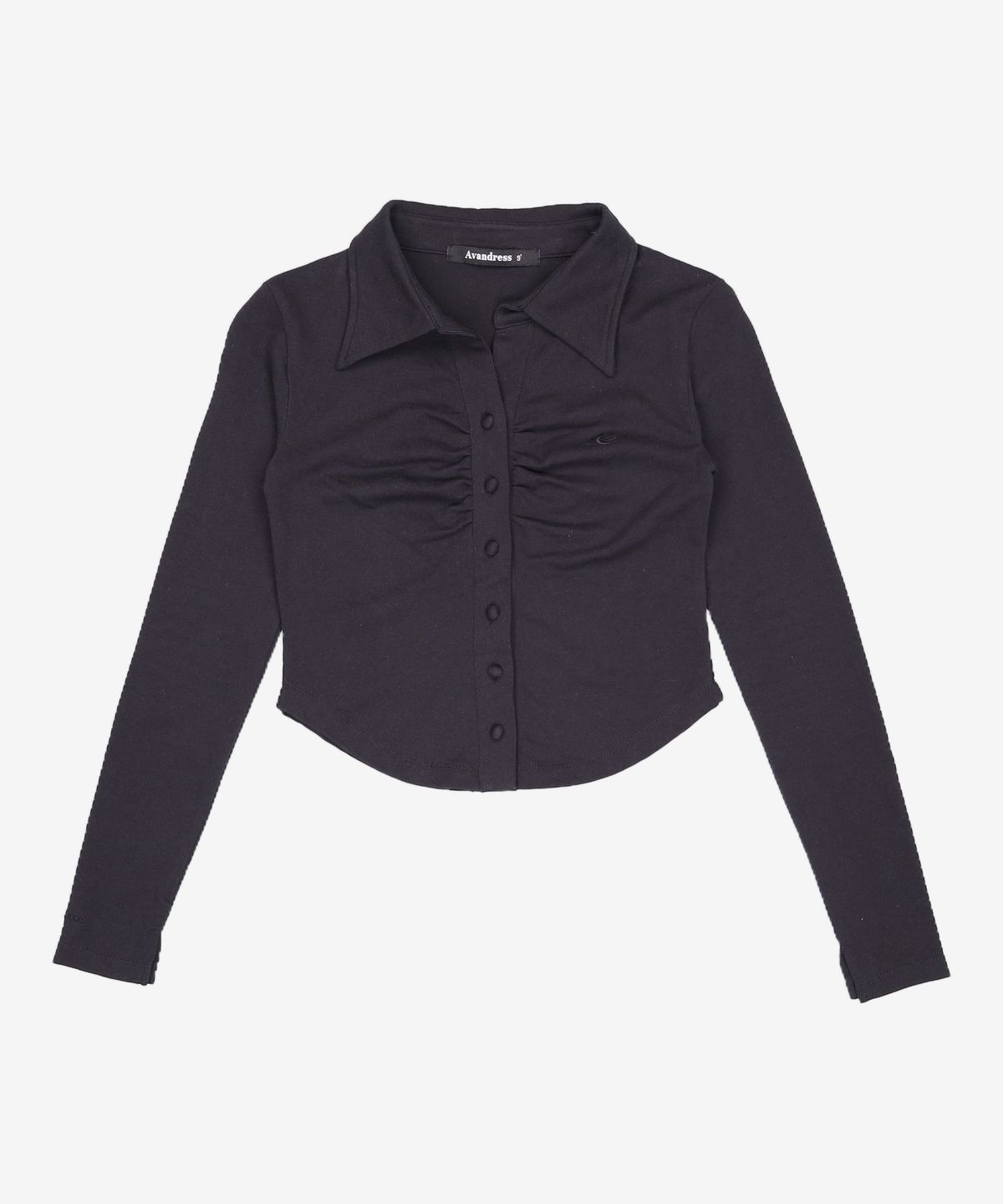어반드레스(AVANDRESS) Nicole Cara Shirring Shirt BLACK S